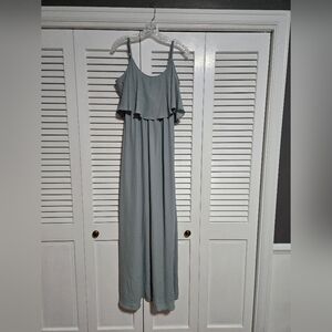 Elegant Blue-Gray Maxi Dress - Worn As A Bridesmaid, Sz Small